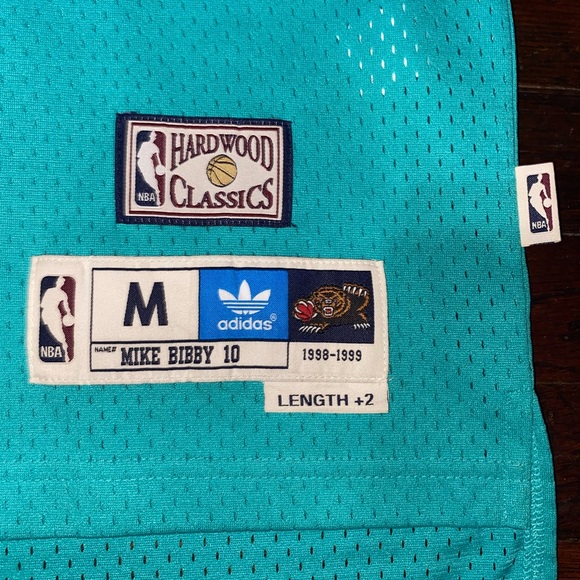 Mike Bibby Vancouver Grizzlies Adidas Hardwood Classics NBA jersey size L teal - Picture 3 of 5